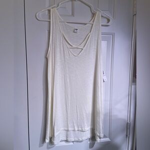 Old Navy Luxe tank with front cross straps NWT